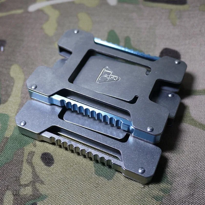 

Titanium EDC multi-function tool card, simple and practical tactical banknote clip, all titanium alloy TC4 material