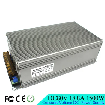 

Universal 80V DC Power Supply Switching 18.8A 1500W Driver Transformers 110V 220V AC to DC80V SMPS for CNC CCTV Motor DIY Liht