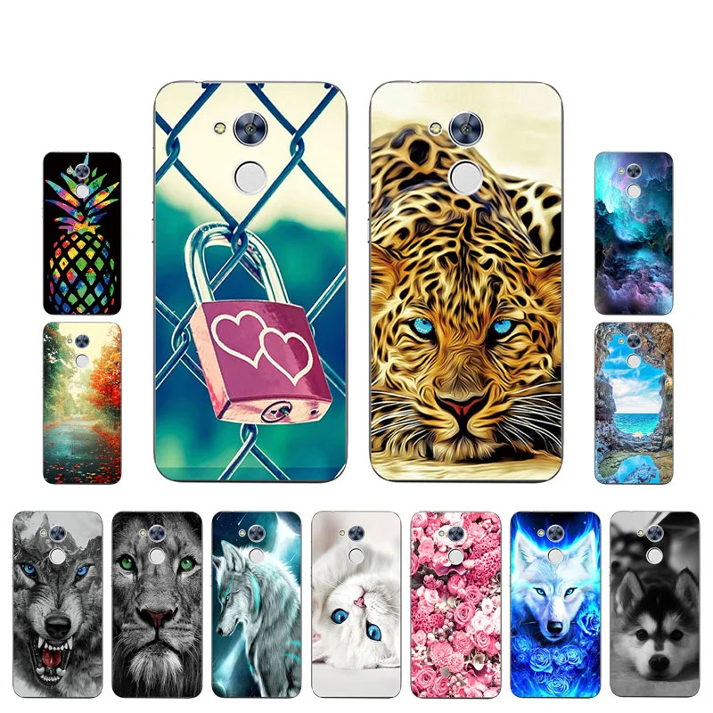 

For Huawei Honor 8X 7C 7A Pro 6A 7X 6X 5C 9 Soft Silicone Case on For Huawei Y6 4C Pro JSN-AL00 Tiger Painted Full Protective