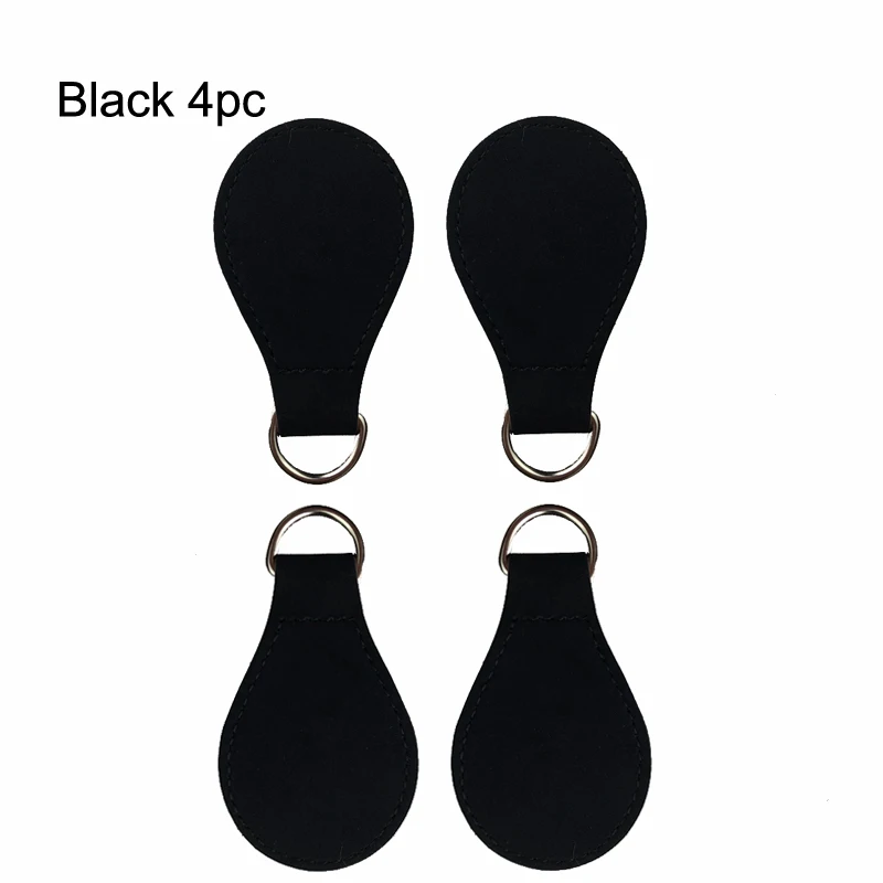 Black 4 pcs cashemere leather Drops End for Obag handle PU Drop for  for Obag O Bag handbag Silicone package accessories 