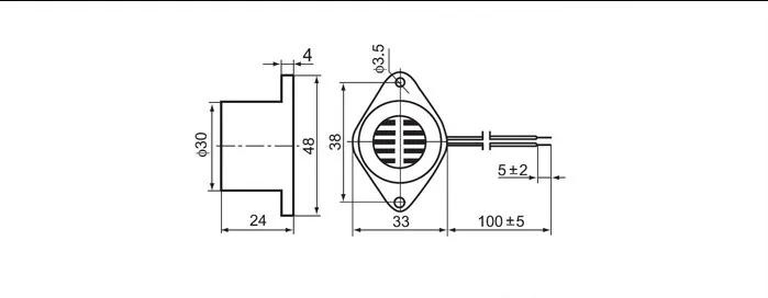 ZMQ-2724 80dB DC12V DC24V AC220V Напряжение музыкальный звуковой сигнал промышленная сигнализация