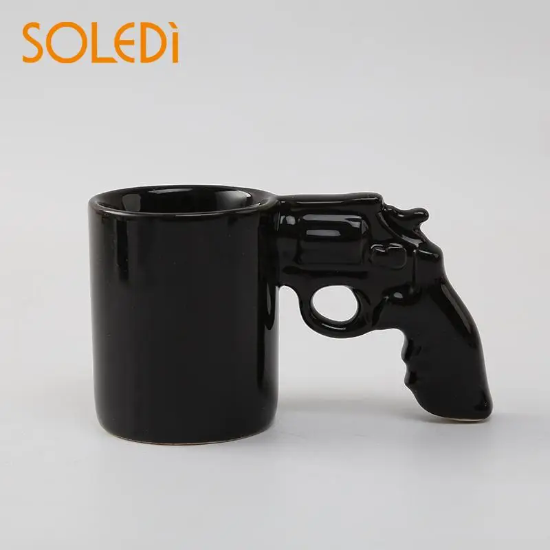 revolver pistol criativo xícara