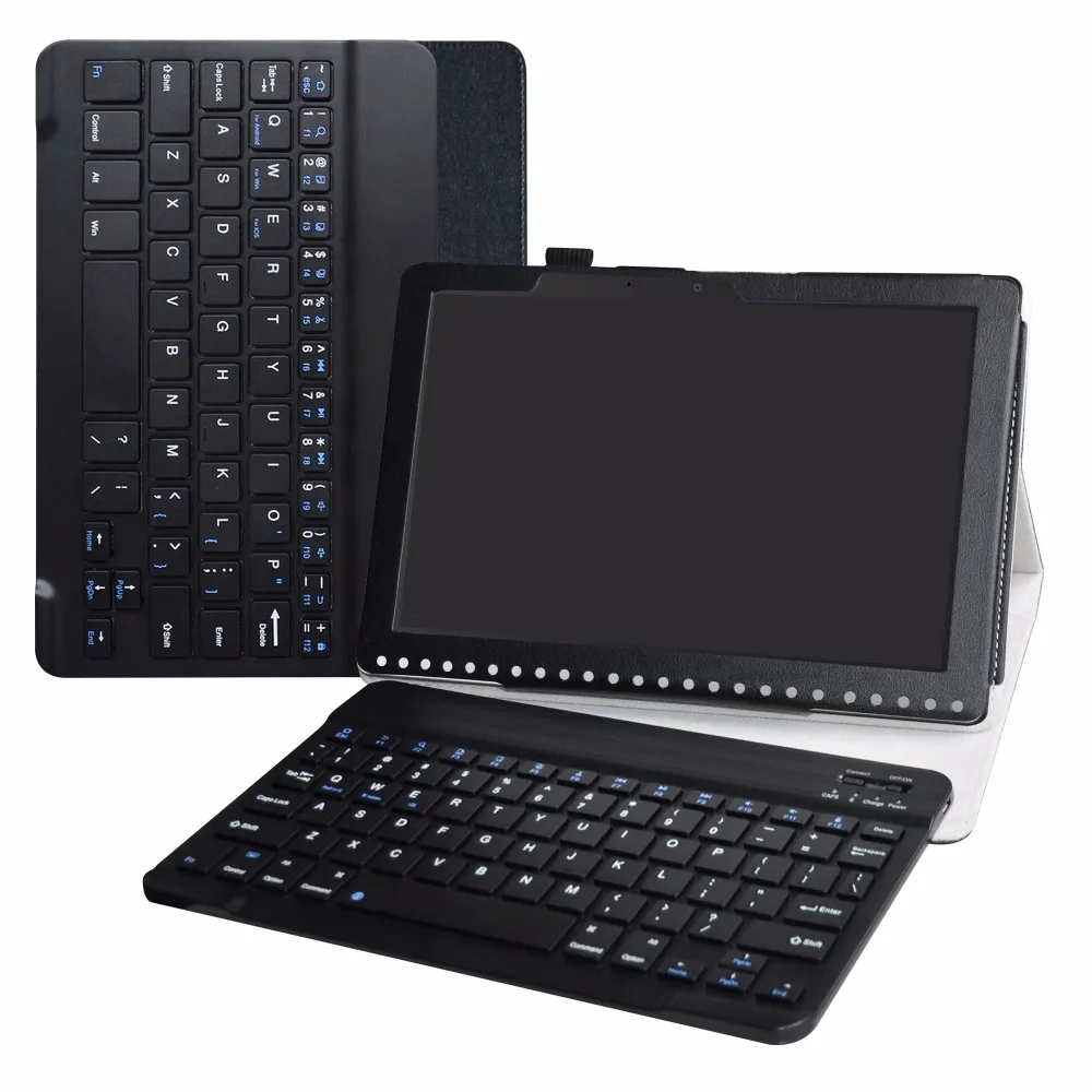 For 10.1" Acer Iconia One 10 B3-A50 Tablet Removable Bluetooth Keyboard case,Portable Folding stand Pu Leather Case