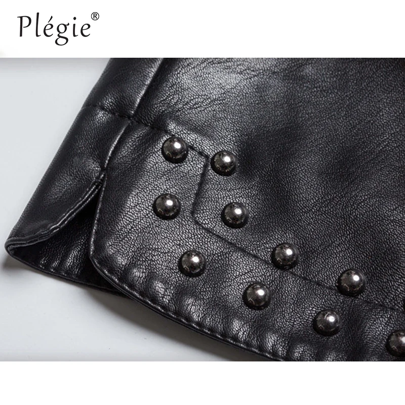 Кожаные шорты Plegie размера плюс 4XL женские осенне зимние свободные широкие с