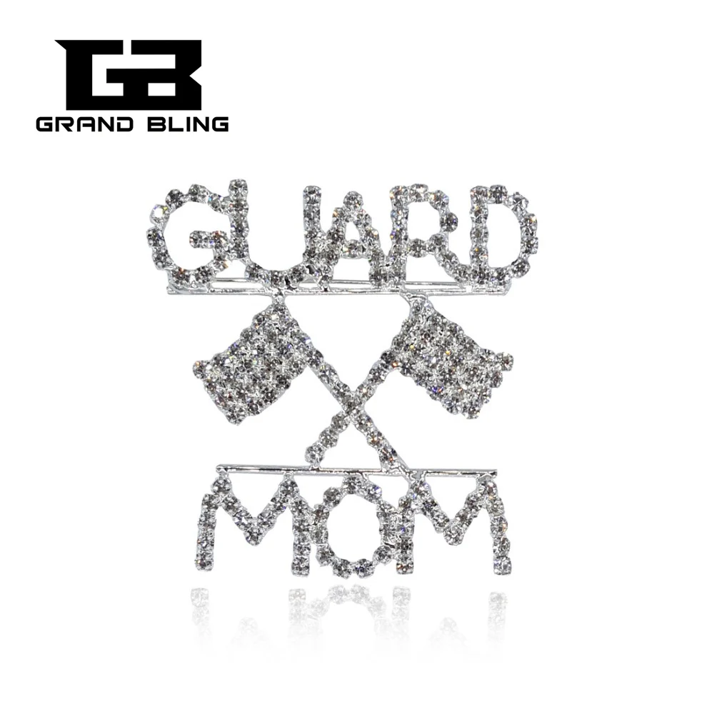 

Rhinestone brooch pins for MOM gift , Fancy design GUARD MOM brooch jewelry