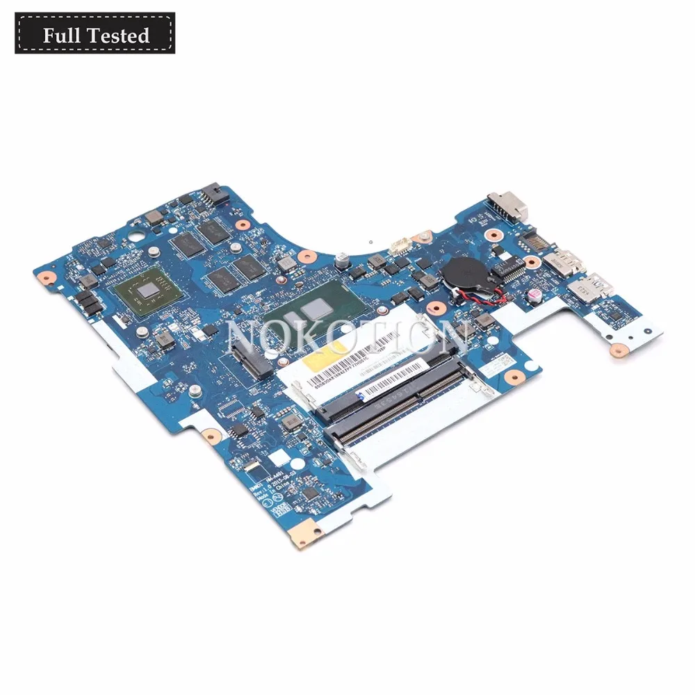 

NOKOTION 5B20K81156 main board BMWD1 NM-A491 For lenovo 300-17ISK laptop motherboard SR2EZ I7-6500U DDR3 2GB 100% Tested