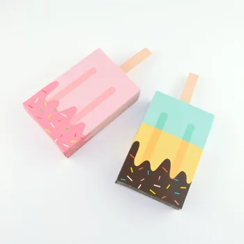 

20Pcs Ice Cream Shape Gift Boxes Baby Shower Birthday Party Candy Box Cartoon Drawer Gift Bag for Kids Party Favor Box