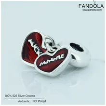 Бусины из стерлингового серебра 925 пробы Микки и Минни сердце амулеты Подходит для европейских браслетов амулеты Серебро 925 оригинальные украшения из бисера