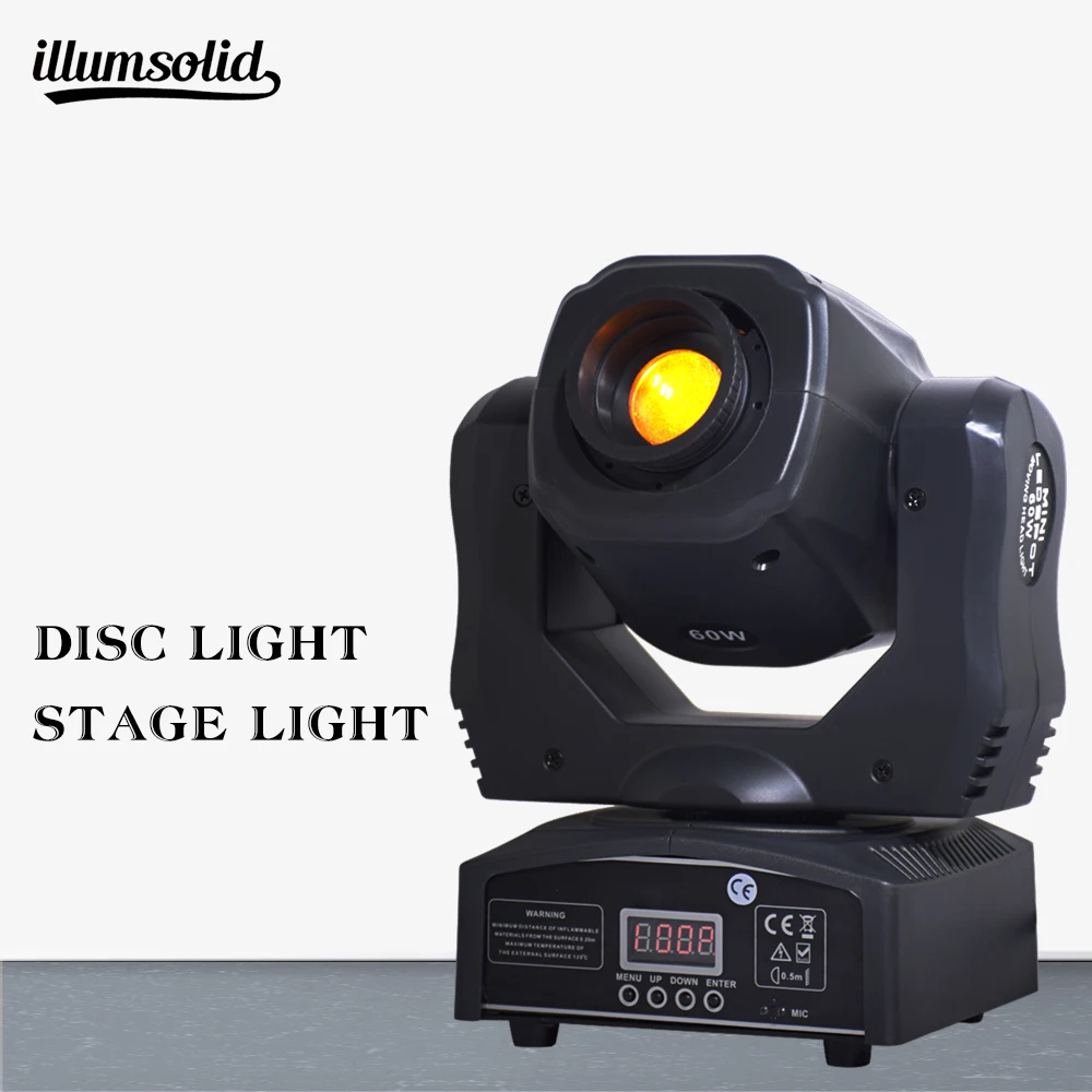 1 шт./лот перемещение головы 60w светодиодный гобо Lights 60 W светодиодный DJ точечный светильник