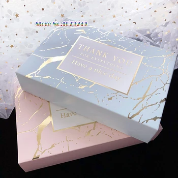 

22*15*4.5cm Hot Pink marble cake packing candy Bisscuits pastry Baking box gift Packing box 50pcs/lot