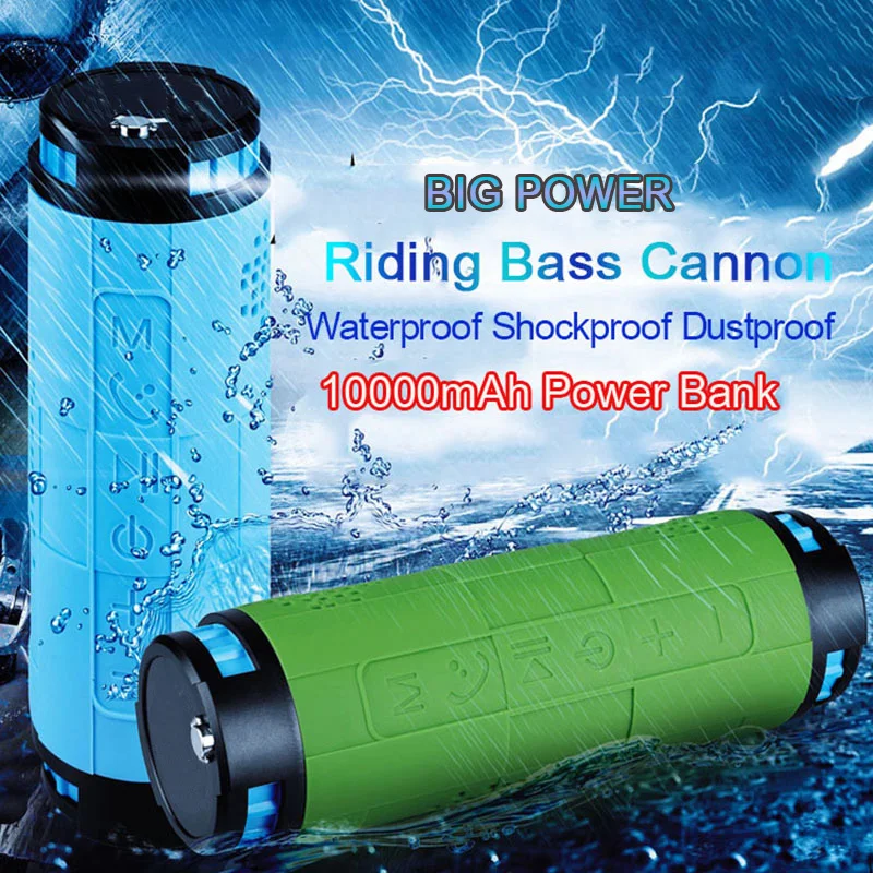 

Pindo Bicycle Wireless CSR Bluetooth Speaker 10000mAh Power Bank Speaker Outdoor Climing Waterproof Loudspeaker for phone