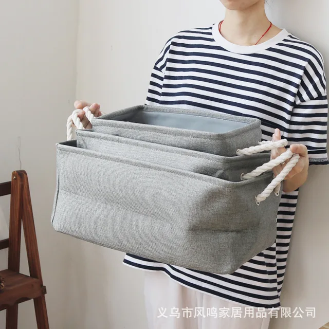 Z Cloth Cotton Bedroom Closet Storage Baskets Clothings Toy Bin Z Cloth Cotton Bedroom Closet Storage Baskets Clothings Toy Bin Receive Cylinder Box Laundry Basket