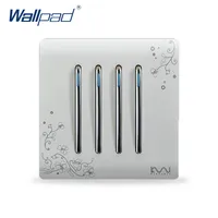 2019 4 банда 1 позиционный светильник переключатель горячая Распродажа адррел панель роскошного настенного переключателя C30 серия 110 ~ 250 В - изображение