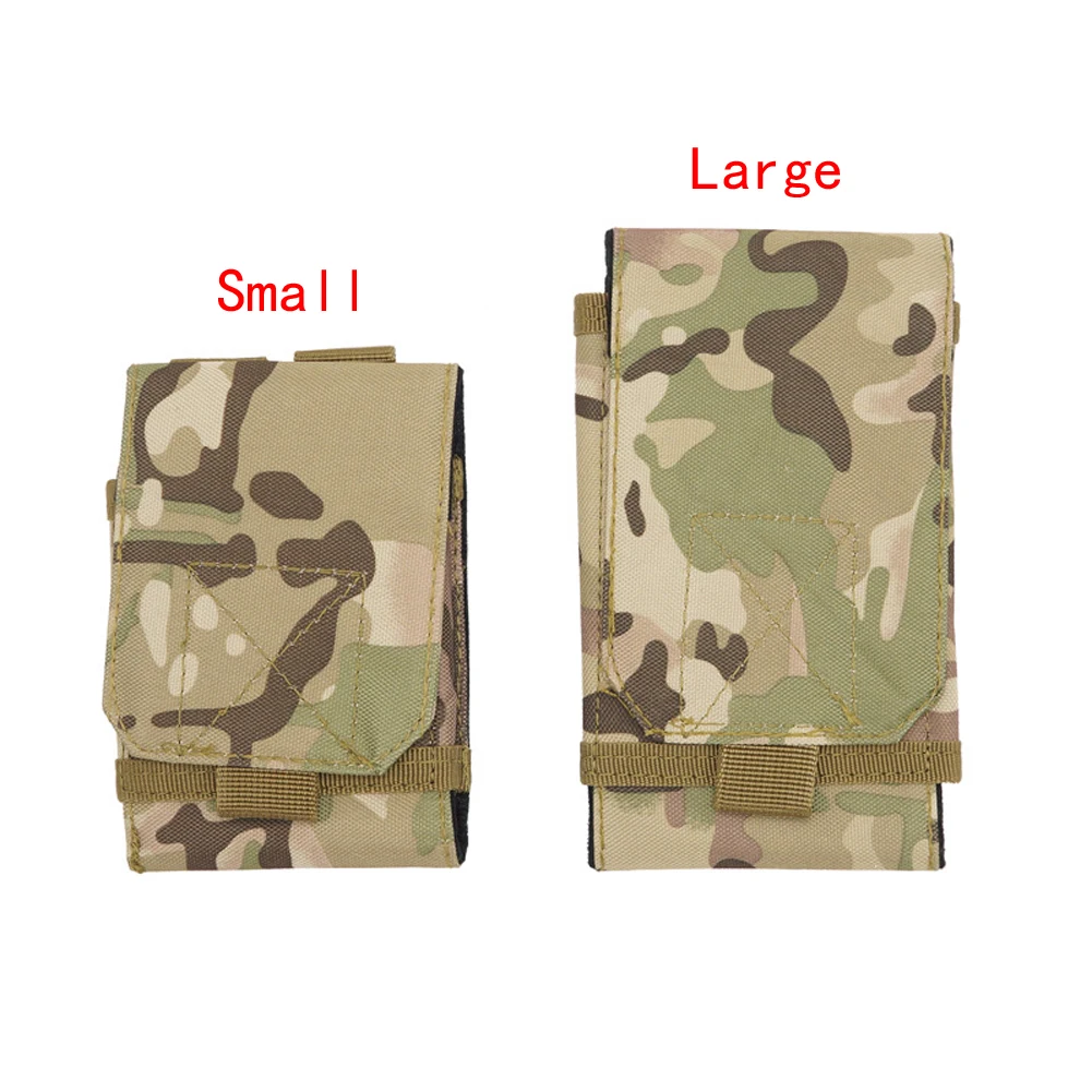Модная мужская тактическая Сумка Molle, поясная сумка, поясная сумка, кошелек, для походов, спорта, бум, мини, два размера, гибкая, черная, Армейская, зеленая - Цвет: Camouflage S