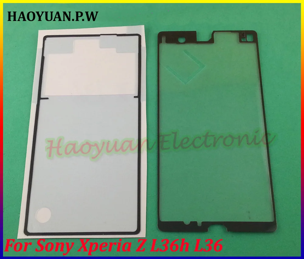 HAOYUAN. P. W для sony Xperia Z L36H L36i LT36i C6603 Передняя крышка корпуса Водонепроницаемая наклейка+ задний Чехол для батареи наклейка 10 комплектов