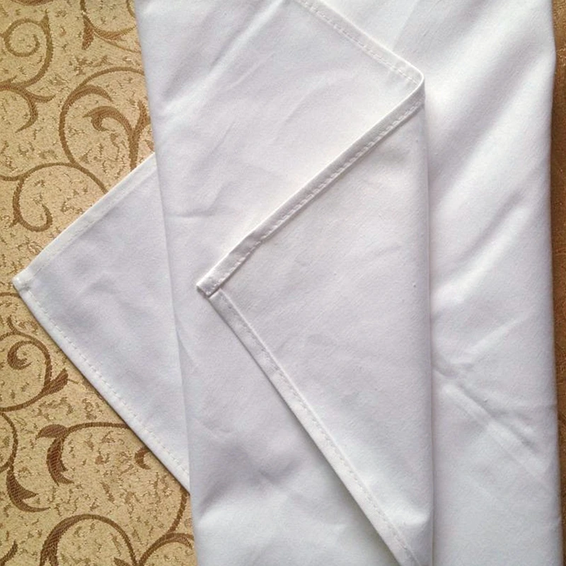 Свадебные салфетки из чистого хлопка белые платки из ткани золото для банкета свадьба; вечеринка украшения
