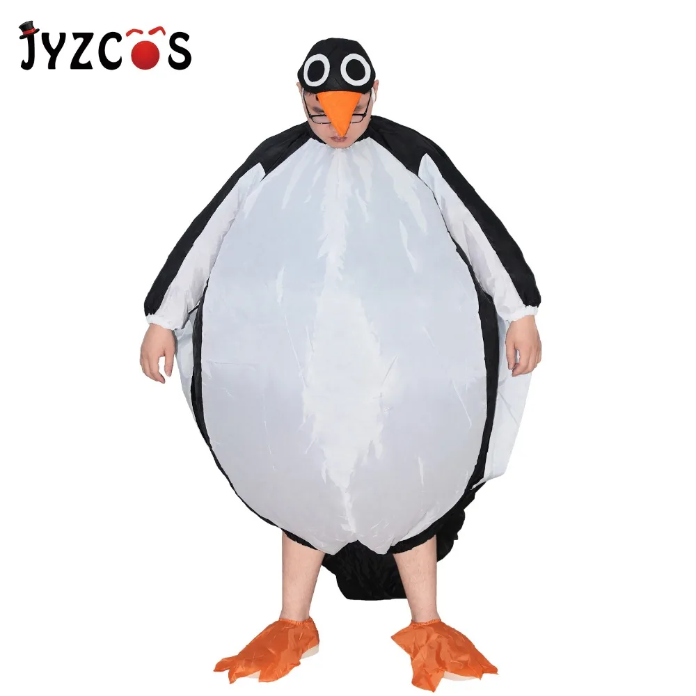 

JYZCOS Adult Inflatable Penguin Bird Costume for Women Men Cosplay Party Animal Mascot Halloween Stage Club Fancy Dress Air Suit