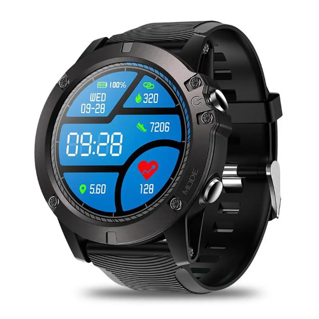 

3 Color Touch Display Sports Smartwatch Heart Rate IP67 Waterproof Weather Remote Music Men For IOS & Android