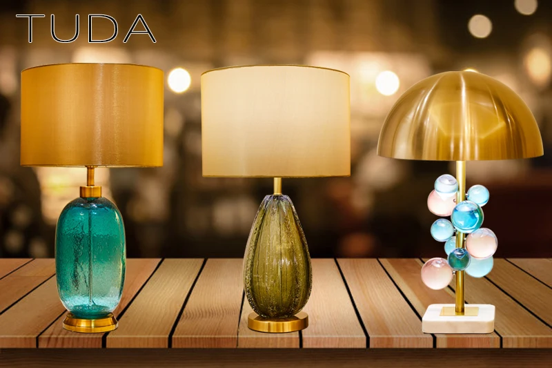 TUDA High Grade Crystal Table Lamps For Bedroom For Living Room Double Lighting Luxurious Crystal LED Table Lamps Home Decor