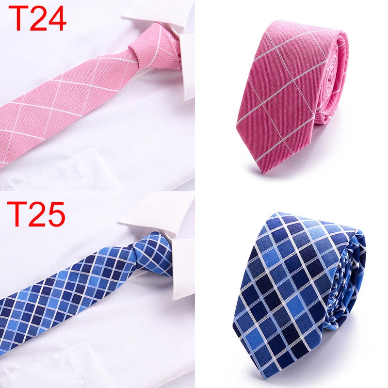 Горячее предложение Для мужчин Классические тонкие галстуки галстук вечерние Повседневное Узкие галстуки Мода Полосатый плед человек
