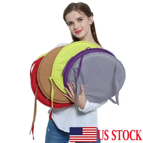 

Bistro Round Chair Seat Pad Cushions Tie-on Kitchen Dining Removable Hot