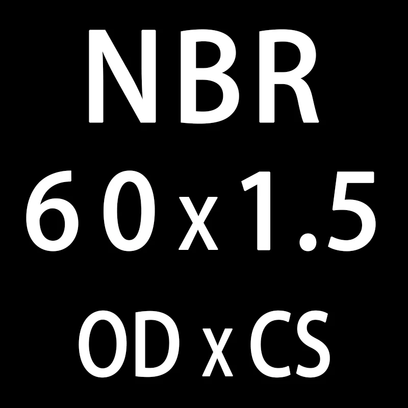 10 шт./лот резиновым кольцом черный NBR уплотнительное кольцо CS1.5mm OD55/60/65/70/75/80/85/90/95 мм уплотнительное кольцо нитрил прокладка масло шайба - Цвет: OD60mm