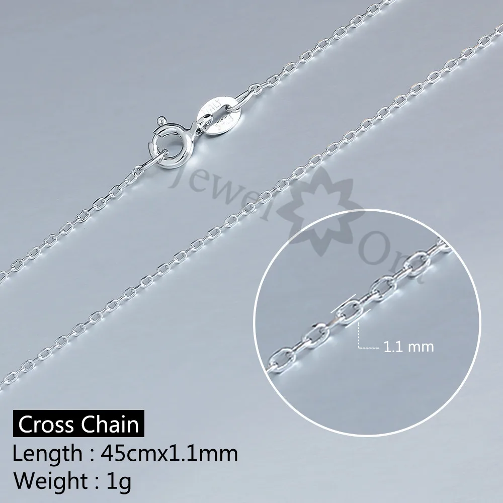 Corss Chain 925 Sterling Silver Necklaces For Women 45cm / 50cm Necklaces & Pendants (JewelOra NE100369)