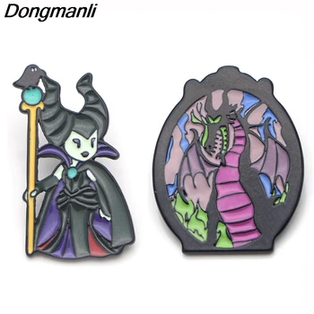 

P3702 Wholesale 20pcs/lot Funny Witch Queen Enamel Pins and Brooches for Lapel Pin Backpack Bags Badge Cute Collar Jewelry