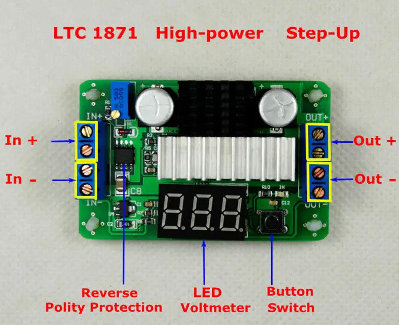 LTC1871 100 Вт/6A источник питания постоянного тока повышающий яркость 3 5 в-30 в В 12 6 А Вт