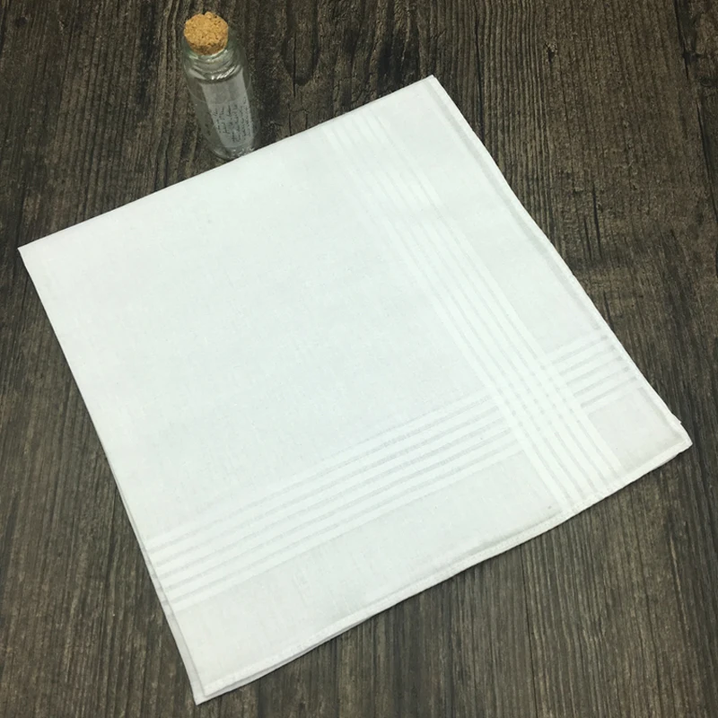 12 шт./лот 100% хлопковый носовой платок Белый Карманный 40 см * см|white hankies|cotton