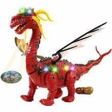 Детские игрушки электронная игрушка-динозавр рисунок со светодиодными огнями и звуки Гуляющие динозавры игрушка Откладывание яиц для мальчиков рождественские подарки для девушек