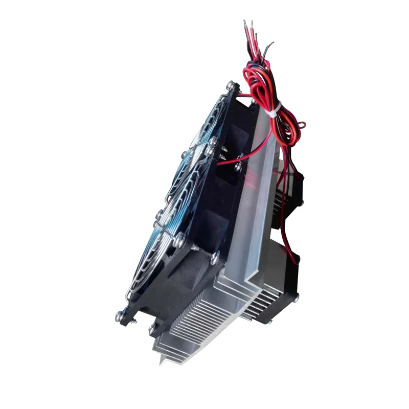 

Thermoelectric Peltier Refrigeration Cooling System Kit 12V 120W 10A Semiconductor Cooler Conduction Module Double Fans