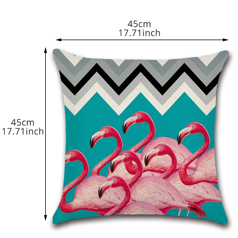 45 سنتيمتر * 45 سنتيمتر فلامنغو لينة الكتان المخدة وسادة يغطي الزخرفية ل المنزلية مكتب سيارة أريكة النوم الوسائد غطاء