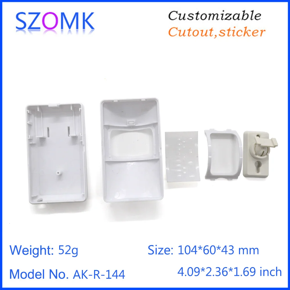 szomk new PIR motion plastic enclosure for electronics plastic junction housing with bracket plastic instrument housing PIR sensor casing (5)