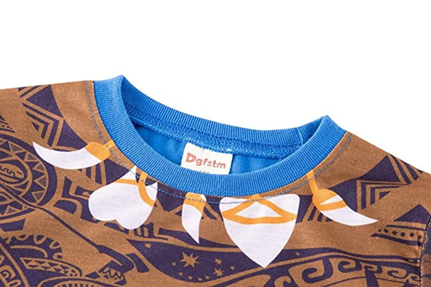 DGFSTM Moana Pyjamas Set pijamas children clothing kids clothes baby boys girls pajamas children sleepwear T Shirt + pant 2piece (2)