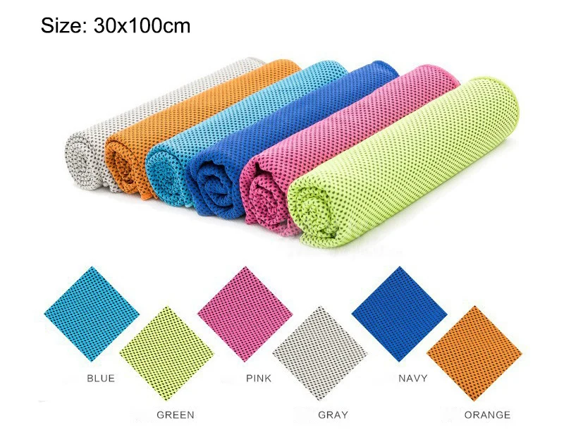 Мгновенное охлаждение рельефное полотенце для спорта Йога Гольф ...