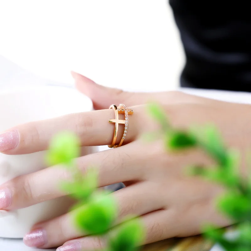 QHQ кольцо ювелирные изделия аксессуары bague homme на палец циркония золото розовое