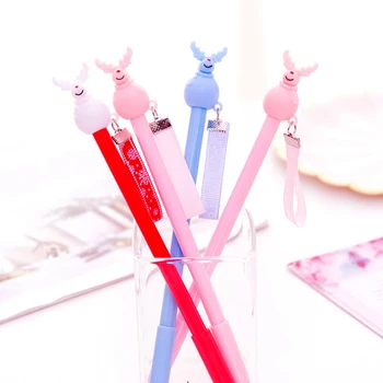

Cartoon Cute Christmas moose gel pen kawaii stationery pens canetas material escolar office office school supplies papelaria