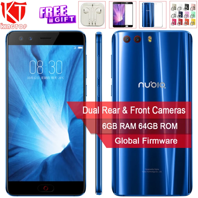 Best Offers Global ROM ZTE Nubia Z17 mini S Mobile Phone Snapdragon 653 Octa Core 6G RAM 64G ROM 5.2" 1080P Dual Front Real Camera NFC phone