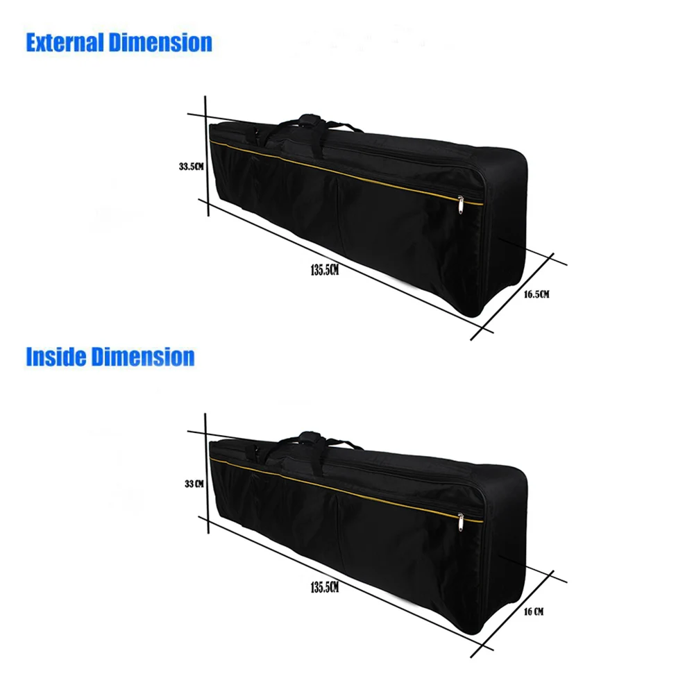 Стильный Портативный 88-клавишная клавиатура электрический пианино сумка Мягкий чехол для гитары Ткань Оксфорд стильный внешний вид и прочная конструкция