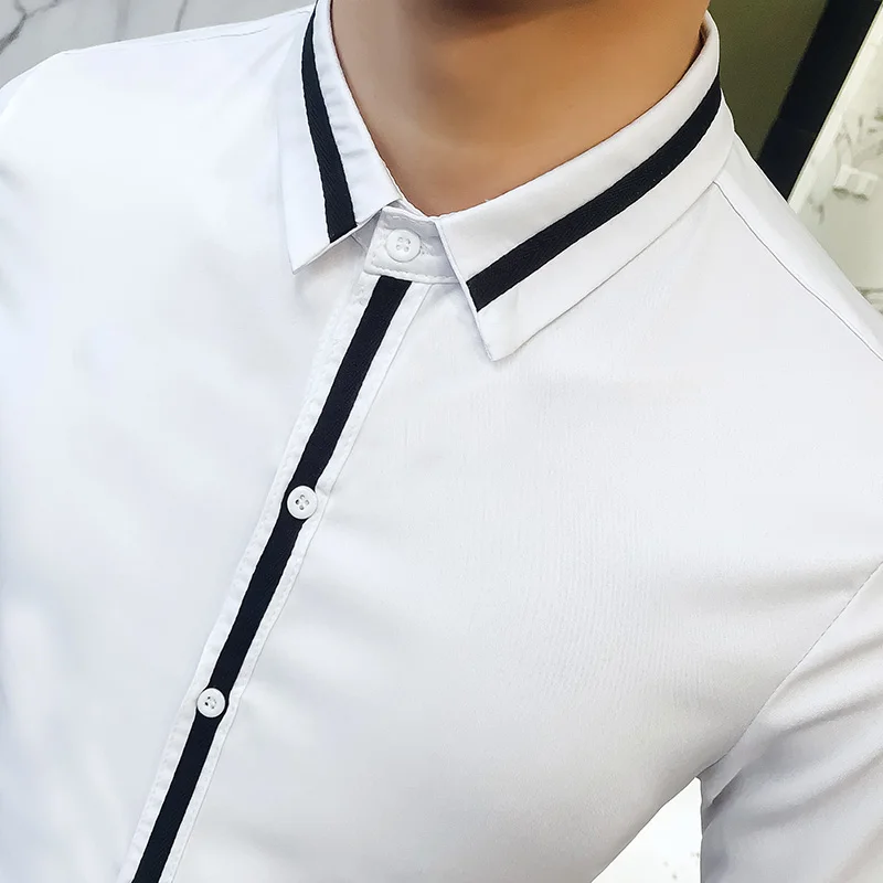 Camisa Social Masculina высокое качество Весенняя Мужская рубашка жених свадебный смокинг