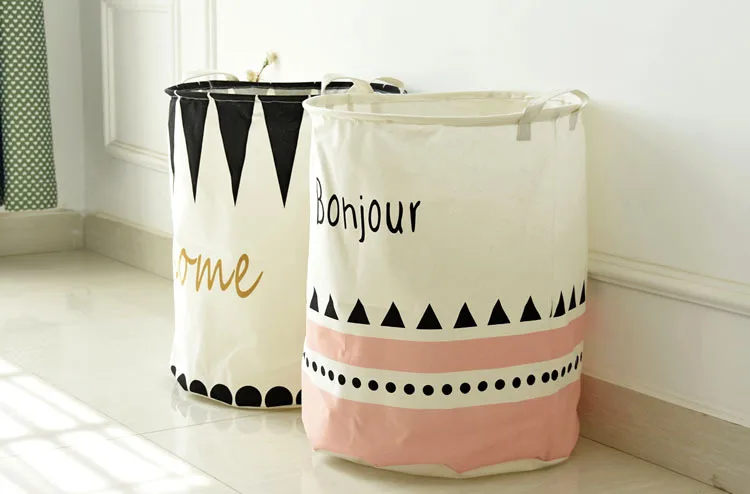 2016 1 قطعة 40*50 سنتيمتر سعة كبيرة للماء للطي bohjour المقود الملابس سلال التخزين سلة المنزل