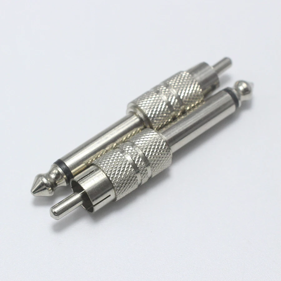 EClyxun 10 шт. DIY 6 35/6 5 мм 2 полюсный моно штекер RCA папа AV аудио адаптер для микрофона