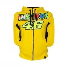 New Hot Two Style Fashion Valentino Rossi VR46 Motorcycle popular Hooded Sweater Jacket MOTO GP VR46 Yellow THE DOCTOR Jacket