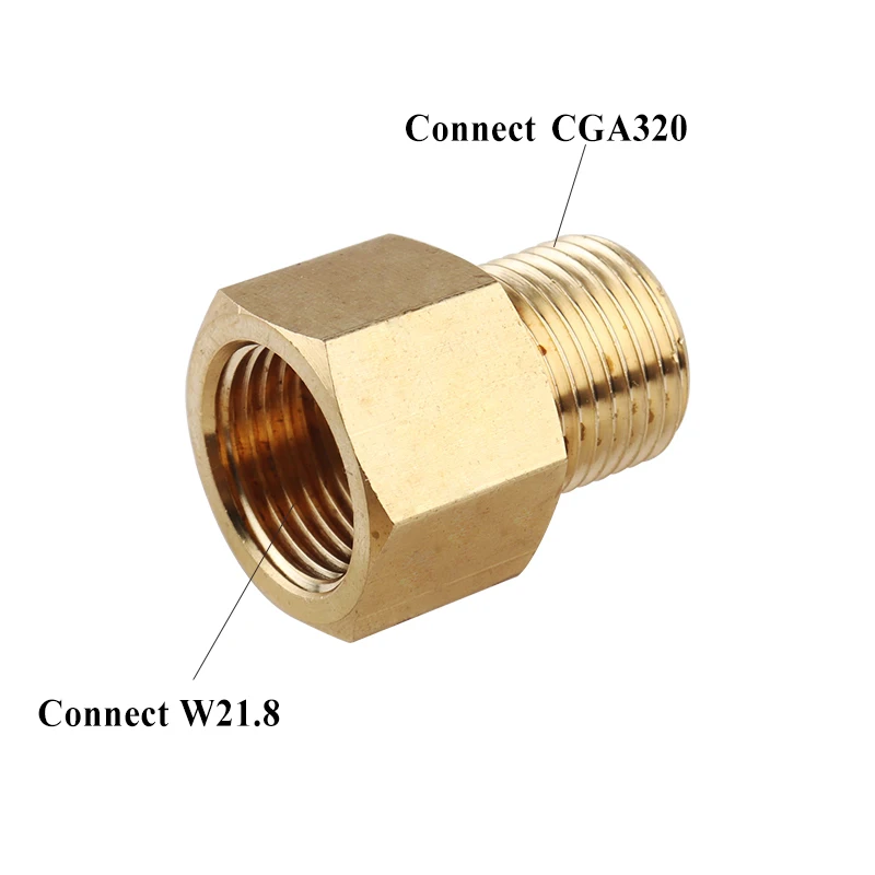 CO2 Thread Adapter CO2 Thread Adapter W21.8 Thread to CGA320 Adapters Cylinders for CO2 Tank Bottle