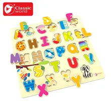 Классический Мир деревянные алфавитные головоломки захватывающая доска Дети Ранние развивающие игрушки раннего детского познавательное Обучение игрушки