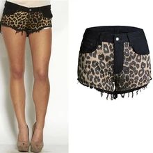 Летние Модные леопардовые текстурные Шорты Джинсы женские короткие джинсы женские джинсовые брюки ковбоя mujer spodnie damskie jeansy