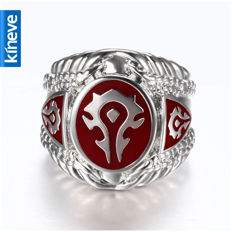 Kineve 925 пробы Silve WOW Horde кольцо игры ювелирные изделия