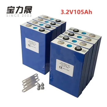 

2020 NEW 8PCS 3.2V 100Ah lifepo4 battery CELL 3000 CYCLE 24V105Ah for EV RV battery pack diy solar EU US TAX FREE UPS or FedEx