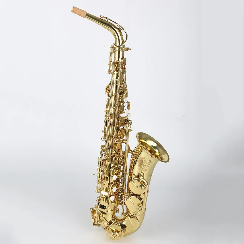 F tone bE Alto Saxophone bakelite mouthpiece gold lacquer falling tune